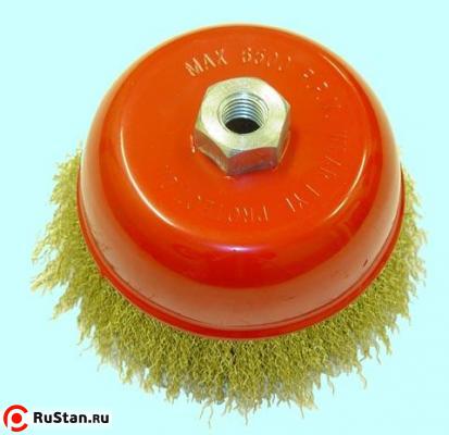Щетка зачистная Торцевая 125хМ14мм для МШУ латунир. "CNIC" (99125) фото №1