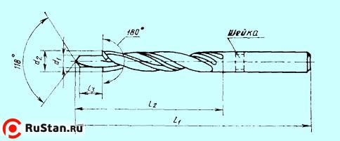 Сверло М 6 (D6,6 и d5,0) 180° ц/х Р6М5 "CNIC" фото №1