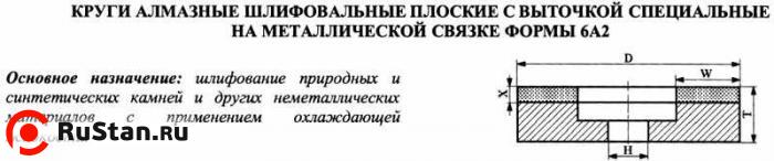 Круг алмазный 6А2 (плоский с выточкой) 150х20х4х24х32 АС4 160/125 100% В2-01 144,0 карат фото №1