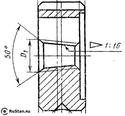 Плашка Трубная коническая   R    3/8", 19 ниток/дюйм, dнар.45мм (ХИЗ, г. Харьков) фото №1