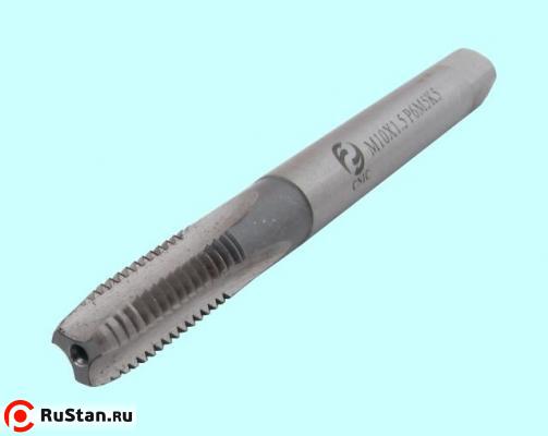 Метчик М 8,0 (1,25)х22х90 м/р.Р6М5К5 удлиненный, усиленный хв-к d=8.0мм DIN371 "CNIC" фото №1