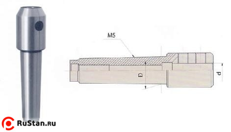 Патрон Фрезерный с хв-ком КМ5 (М24х3,0) для крепления инструмента с ц/хв d12мм (TY05A-6) "CNIC" фото №1