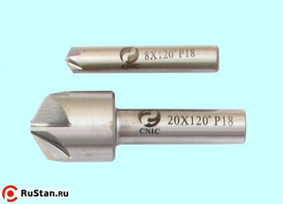 Зенковка d  6,0х 4.0х 42 конус 120° dхв=6мм Р18 ц/х Z=6 DIN335A "CNIC" фото №1