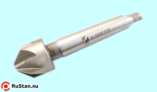 Зенковка d63,0х 43х185 конус  90° Р18 к/х Z=10 КМ4 DIN335B "CNIC" фото №1