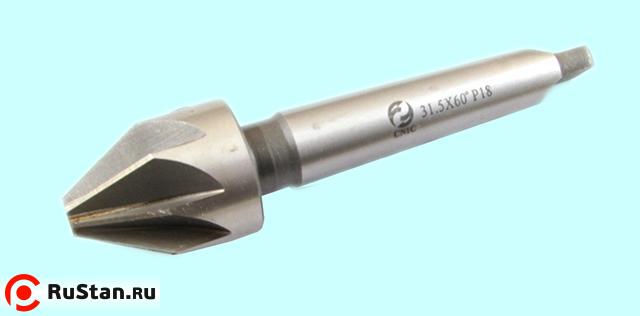 Зенковка d25,0х 33х125 конус  60° Р18 к/х Z=6 КМ2 DIN334B "CNIC" фото №1