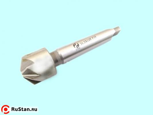Зенковка d63,0х 43х185 конус 120° Р18 к/х Z=10 КМ4 DIN335B "CNIC" фото №1