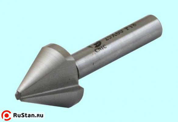 Фреза угловая - зенковка d 12,5х20.0х 52 конус  60° dхв=8мм Р18 ц/х Z=3 DIN334C "CNIC" фото №1