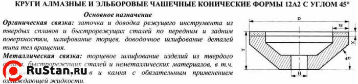 Круг алмазный 12А2-45град.(чашечный конический) 150х20х3х40х32 АС6  80/63 100% В2-01 108,0кар фото №1