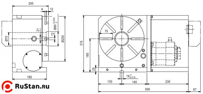 Поворотный стол cnc 250r