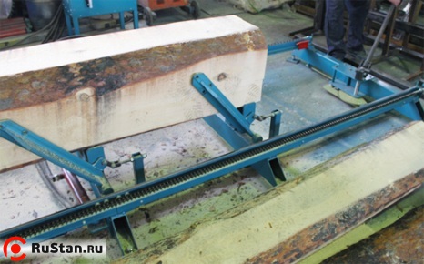 оператор посредством рычага устанавливает необходимую высоту задних упоров. фото №6 Авангард-ЛП-80 S.E.N. с механизированными направляющими фото №6