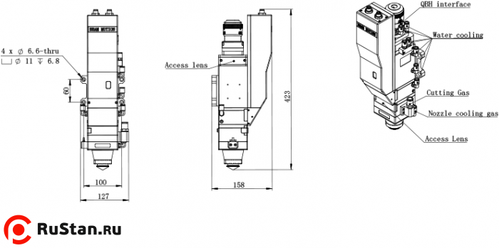 Лазерная режущая головка RayTools BM115 8KW с автофокусом фото №6 RayTools BM115 8KW фото №6