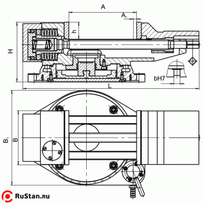 Тиски станочные пневматические с гидравлическим усилением поворотные 250мм 7201-0020-02 фото №2 Тиски станочные пневматические с гидравлическим усилением поворотные 250мм 7201-0020-02 фото №2