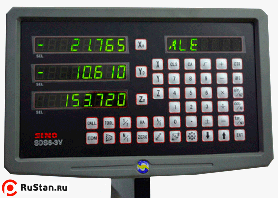 Многофункциональная УЦИ SINO SDS6-3V позволяет отслеживать перемещение по трем осям с дискретностью 1 знак. Помимо этого УЦИ имеет различные функции для расчета при изготовлении конусо- или дугообразных деталей. фото №24 УЦИ SINO SDS6-3V фото №24