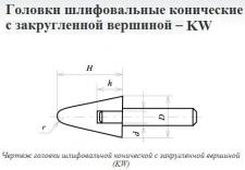 Головка абразивная 32х40х6 KW(ГКЗ) 25А F60(25Н) O(СТ1) с хвостовиком 